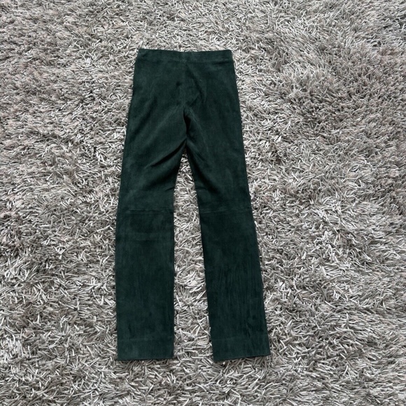 Vince Suede Leather Stretch Split-Hem Crop Pant The Mile Sz XS NWT 1250$❤️ - Picture 4 of 10